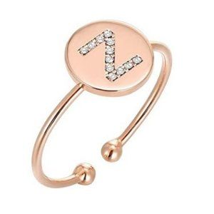14K Gold Plated Initial Ring Stackable Rings for Women | Fashion Rings